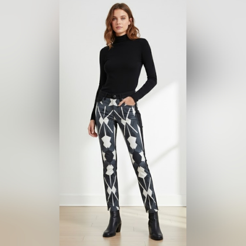 NEW! Joe's Jeans Black and White Patterned Skinny Jeans Sz 28x27